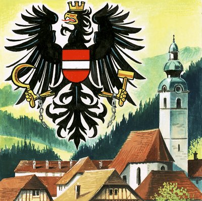 Az osztrák sas, Ausztria jelképe alkotó: English School