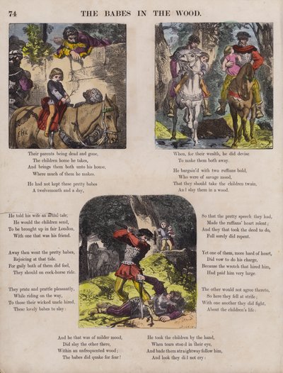 The Babes In The Wood (színes metszet) alkotó: English School