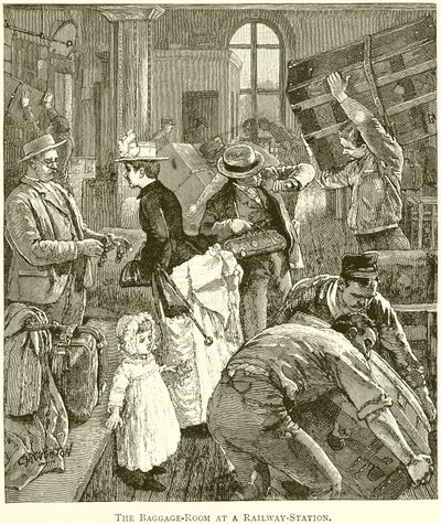 A poggyászszoba egy pályaudvaron alkotó: English School