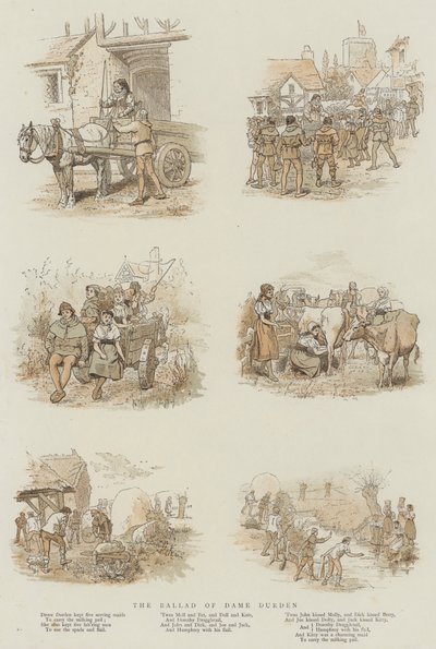 Dame Durden balladája (színes litográfia) alkotó: English School