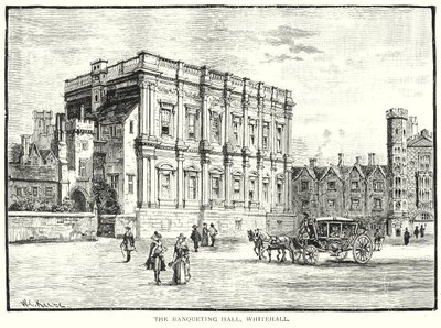 A bankettterem, Whitehall (metszet) alkotó: English School
