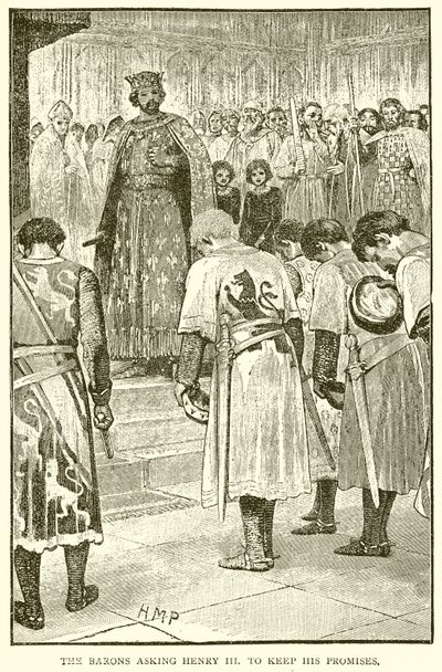 A bárók arra kérik III. Henriket, hogy tartsa be ígéreteit alkotó: English School