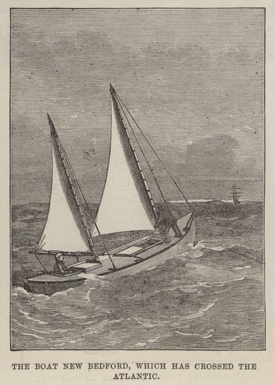 The Boat New Bedford, amely átkelt az Atlanti-óceánon (metszet) alkotó: English School