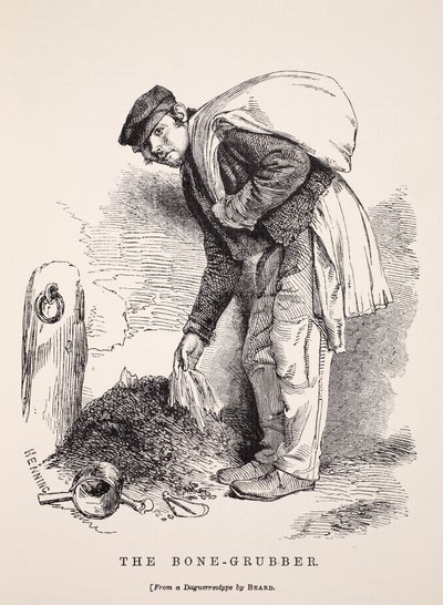 A Bone-Grubber, Richard Beard dagerrotípiája nyomán, illusztrációja a London Labor és London Poor című könyvéből Henry Mayhew, pub. 1862 alkotó: English School