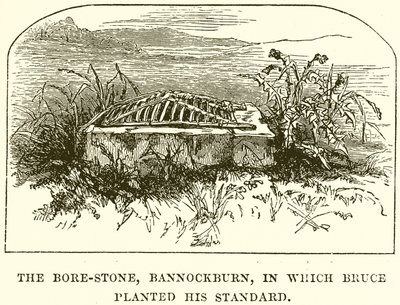A Bore-Stone, Bannockburn, amelybe Bruce elültette a Standardját alkotó: English School