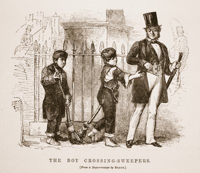 The Boy-Crossing Sweepers, Richard Beard dagerrotípiájából, illusztráció a London Labor és London Poor, Henry Mayhew, pub. 1862 alkotó: English School