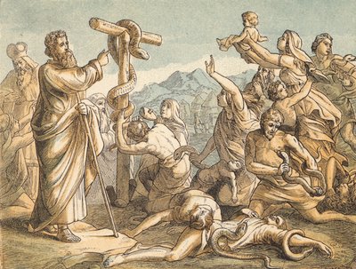The Brazen Serpent (színes metszet) alkotó: English School