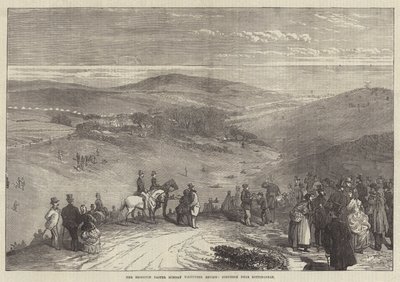 A Brighton Húsvét Hétfő Önkéntes Szemle, Küzdelem Rottingdean közelében (metszet) alkotó: English School