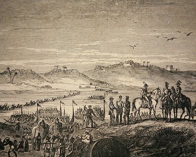 A brit hadsereg átkel a Sutlej folyón alkotó: English School