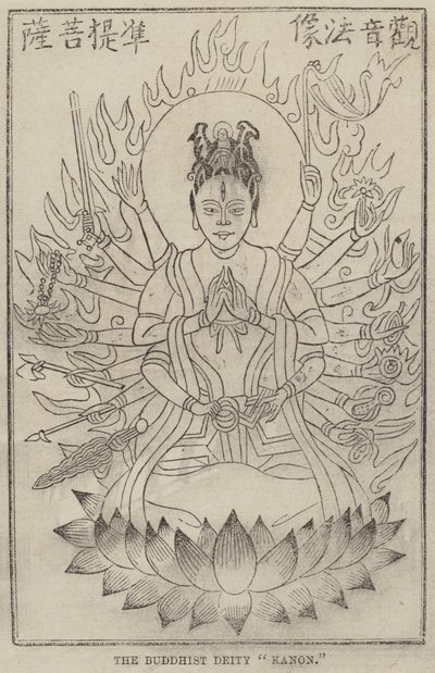 A "Kanon" buddhista istenség (metszet) alkotó: English School