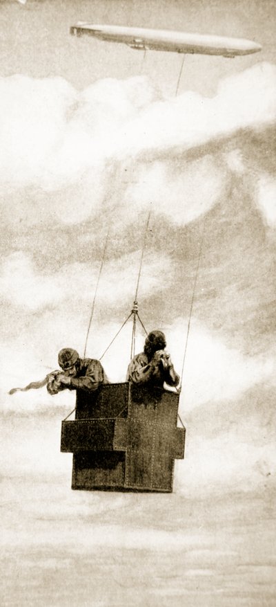 A Zeppelin bombavető golyóálló ketrece, 1914-19 alkotó: English School