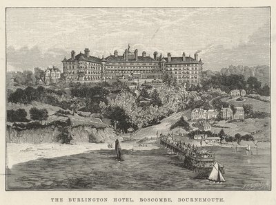 The Burlington Hotel, Boscombe, Bournemouth (metszet) alkotó: English School