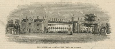The Butchers Almshouses Walham Greenben alkotó: English School