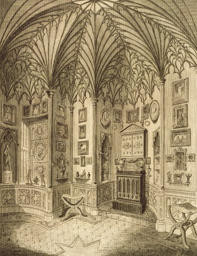 A kabinet, T. Morris metszete, Horace Walton Eperdomb leírásából, 1784 alkotó: English School