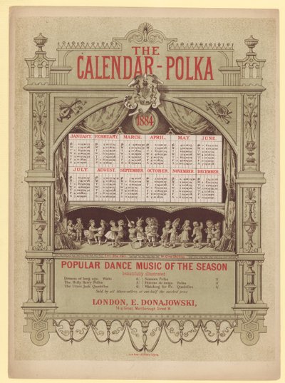 Der Kalender-Walzer, 1884 von English School