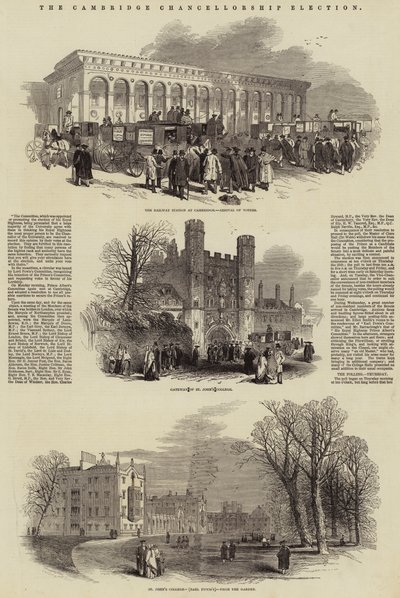 A cambridge-i kancellárválasztás (metszet) alkotó: English School