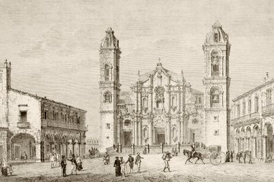 The Cathedral in Havana, Cuba (litho) alkotó: English School