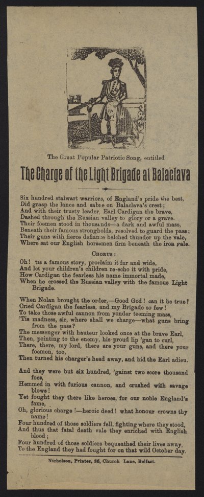 A könnyű brigád rohama Balaclavánál alkotó: English School