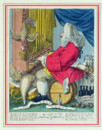 The Charming Brute (színes rézkarc) alkotó: English School