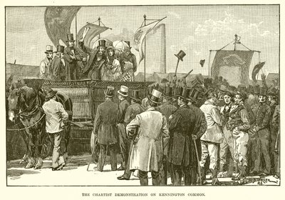 A Chartist Demonstration a Kennington Commonon alkotó: English School