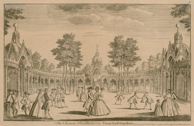 A kínai pavilonok a londoni Vauxhall Gardensben alkotó: English School