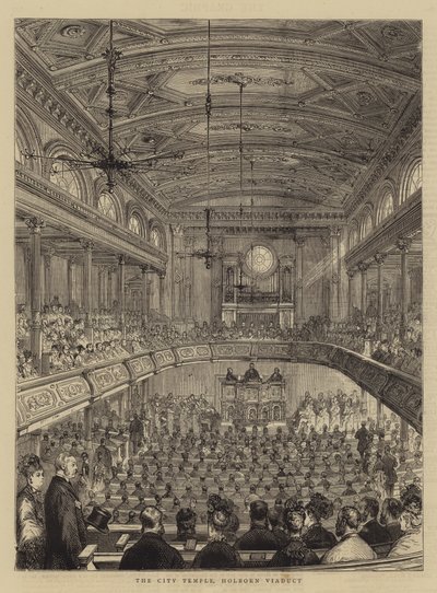 A városi templom, Holborn-viadukt (metszet) alkotó: English School