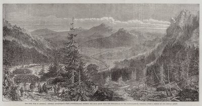 A polgárháború Amerikában, Longstreet tábornok hadteste (Konföderáció) átkel a Blue Ridge-en a Shenandoah-tól a Rappahannock-ig, Virginia (metszet) alkotó: English School