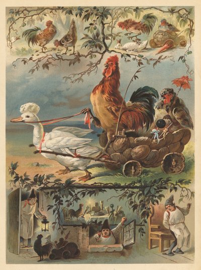 A kakas és a raklap (chromolitho) alkotó: English School