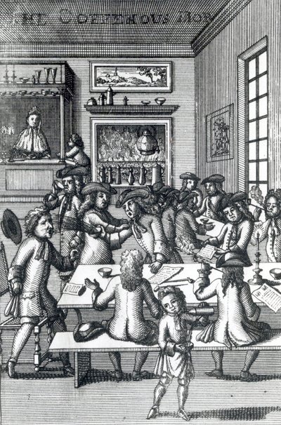 The Coffeehouse Mob, Edward Ward, a Vulgus Britannicusból, 1710 alkotó: English School