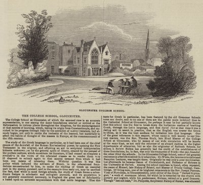 The College School, Gloucester (metszet) alkotó: English School