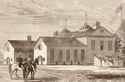 The College of William and Mary, Williamsburg, Virginia (litho) alkotó: English School