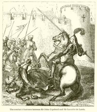 A Combat & Foutrance Sir John Copeland és Sir Lancelot de Lorris között alkotó: English School