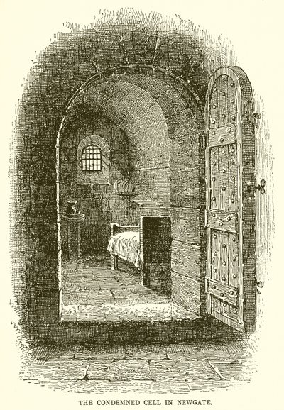 Az elítélt sejt Newgate-ben alkotó: English School