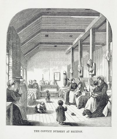The Convict Nursery at Brixton, A londoni bűnügyi börtönökből és Henry Mayhew (1812-87) és John Binny jelenetei a börtönéletből, 1862 alkotó: English School