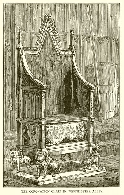 A koronázási szék a Westminster Abbeyben alkotó: English School