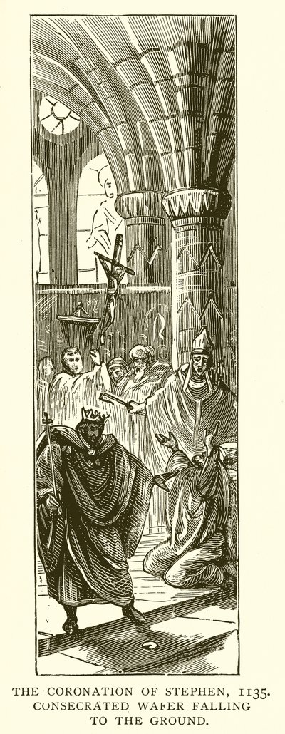 István koronázása, 1135. Földre hulló szentelt ostya alkotó: English School
