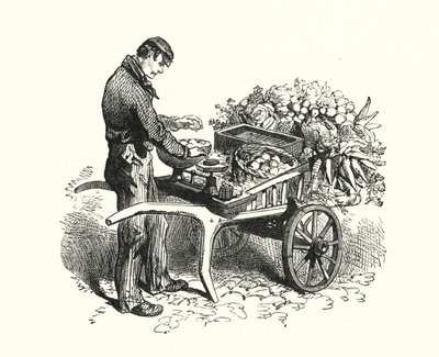 The Costermonger (metszet) alkotó: English School