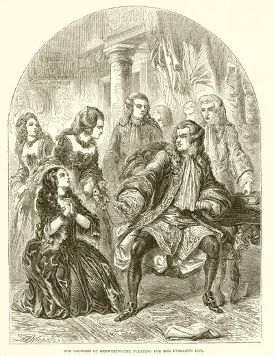 Derwentwater grófnője férje életéért könyörög alkotó: English School