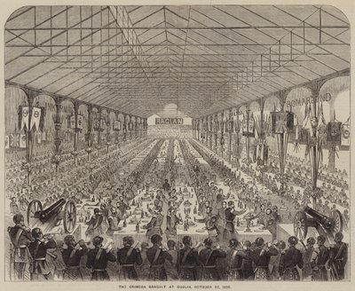 A krími bankett Dublinban, 1856. október 22. (metszet) alkotó: English School