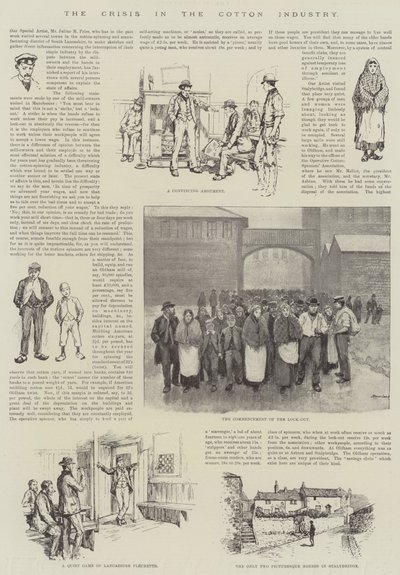 A pamutipar válsága (metszet) alkotó: English School