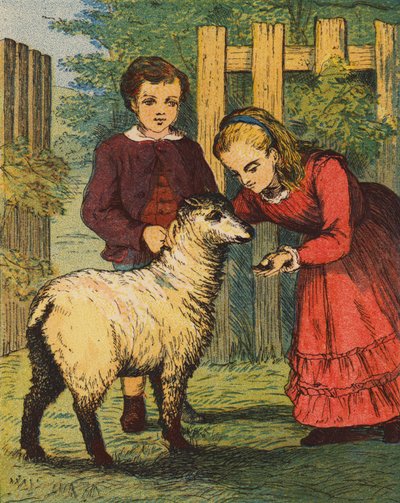 A "kakukkos" bárány (színes litográfia) alkotó: English School