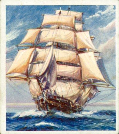 A "Cutty Sark" (színes litográfia) alkotó: English School