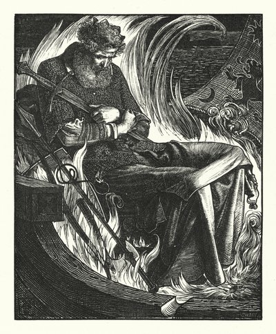 Warwolf király halála (metszet) alkotó: English School