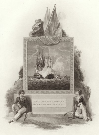 Az elkeseredett akció a szörnyűség és a bosszú között, 1757. december alkotó: English School
