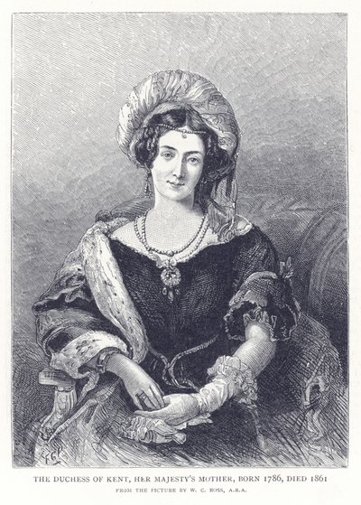 Kent hercegné, őfelsége anyja, született 1786-ban, meghalt 1861-ben alkotó: English School