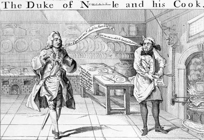 Newcastle hercege és szakácsa, 1745 körül alkotó: English School