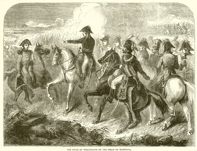 Wellington hercege Waterloo mezején alkotó: English School