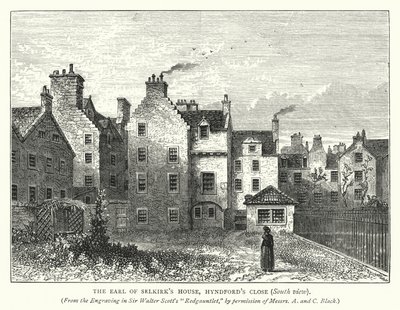 Selkirk grófja, Hyndford közelében, déli nézet (metszet) alkotó: English School