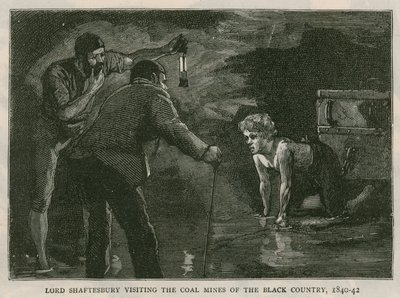 Shaftesbury grófja; fekete ország szénbányáinak látogatása, 1840-41; A Grafikából, 1885. október 10 alkotó: English School
