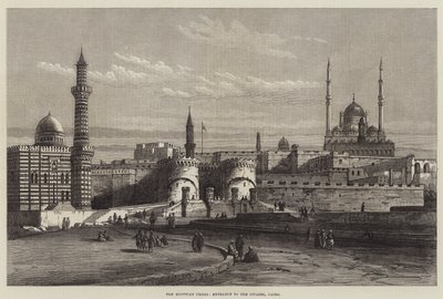 Az egyiptomi válság, a Citadella bejárata, Kairó (metszet) alkotó: English School